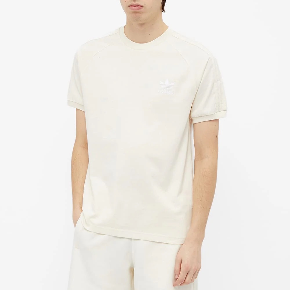 Donating soon- ADIDAS Original 3 Stripes Cream T-Shirt